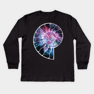 Ammonite & Space II Kids Long Sleeve T-Shirt